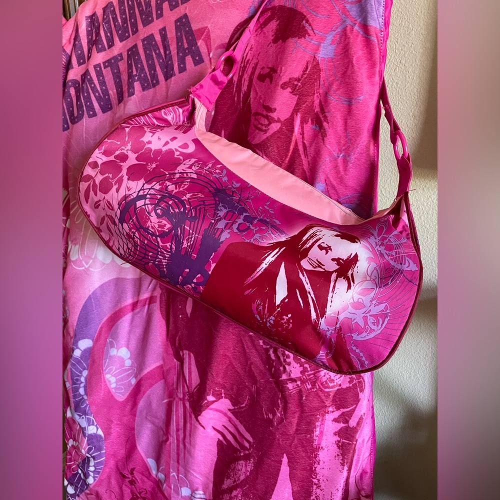 Y2K Hannah Montana Purple Pink Duffle Bag Matching Sleeping Bag New Condition